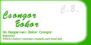 csongor bokor business card